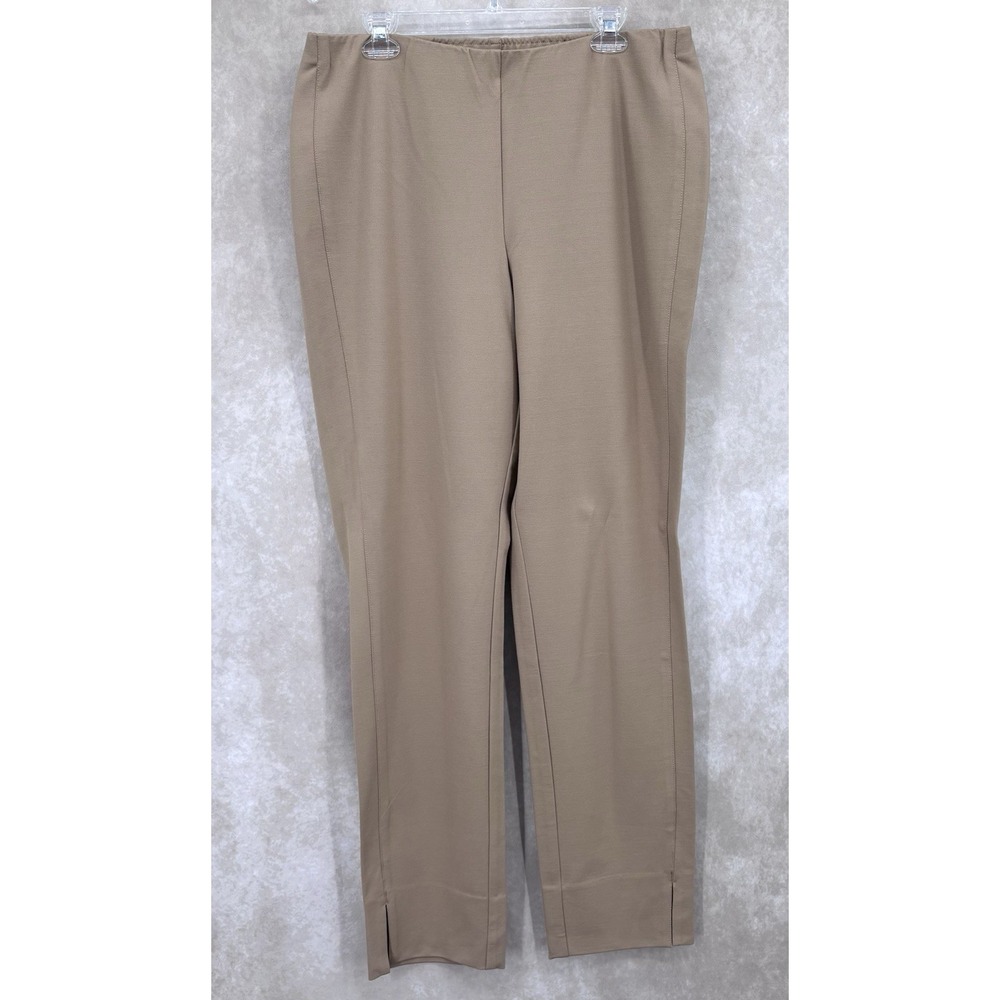 J Jill Ponte Slim Leg Pants Size Large Tall Camel Pull‎ On Stretch Career NWT